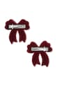 Dziewczynka Konges Sløjd spinki do włosów dziecięce 2 PACK SEQUIN BOW HAIR CLIP 2-pack KS104183.9BYA bordowy