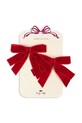 Sponky do vlasů Konges Sløjd 2 PACK VELVET DOUBLE BOW HAIR CLIPS 2-pack červená KS104185.9BYA