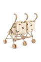 Dziewczynka Konges Sløjd wózek dla lalek TWIN DOLL STROLLER KS104455.9BYA beżowy