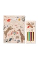 Βιβλίο με σελίδες χρωματισμού Konges Sløjd ACTIVITY BOOK WITH COLOURING PENCILS πολύχρωμο KS103663.9BYA
