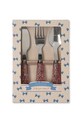 Konges Sløjd set posate per bambini SPARKLY CUTLERY pacco da 3 KS103984.9BYA rosa AW25
