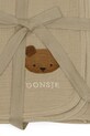 Βαμβακερή βρεφική κουβέρτα Donsje Ploekie Muslin Blanket XL Bear 7100101 μπεζ