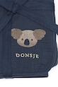 Βαμβακερή βρεφική κουβέρτα Donsje Ploekie Muslin Blanket XL Koala σκούρο μπλε 7100102