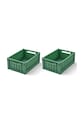 Úložný box Liewood Weston Storage Box S 2-pack 2-pack Kojenecký výrobek zelená LW14549.9BYA