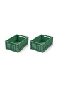 Liewood pojemnik do przechowywania Weston Storage Box M 2-pack 2-pack zielony LW14677.9BYA