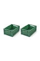 Liewood contenitore di stoccaggio Weston Storage Box M 2-pack pacco da 2 verde LW14677.9BYA