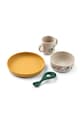 Детский набор посуды Liewood Vivi Printed Tableware Set жёлтый LW15135.9BYA