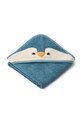 Παιδική βαμβακερή πετσέτα Liewood Albert Penguin Hooded towel LW20311.9BYA μπλε AW25