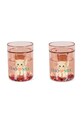 Konges Sløjd zestaw kubków 2 PACK GLITTER CUPS 2-pack różowy KS105181.9BYA