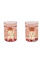 Konges Sløjd zestaw kubków 2 PACK GLITTER CUPS 2-pack różowy KS105181.9BYA