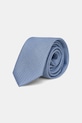 Calvin Klein krawat z dodatkiem jedwabiu niebieski CK2111E001