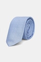 Calvin Klein krawat z dodatkiem jedwabiu niebieski CK2111E005