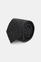Γραβάτα με μετάξι Calvin Klein λεπτό μοτίβο μαύρο CK2111E004