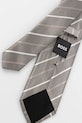 BOSS krawat z jedwabiem 50550914 szary AW25