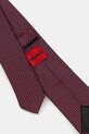 HUGO krawat z jedwabiem 50551721 bordowy AW25