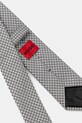 HUGO krawat z jedwabiem 50551741 szary AW25