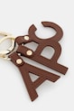 A.P.C. breloc de piele porte-cles lettres PXAWV.F63656 maro AW25