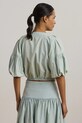 Lauren Ralph Lauren bluzka bawełniana 200971260 niebieski AW25