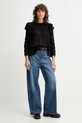 MUNTHE bluzka CRISP 252100225231 czarny AW25