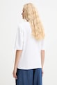 Odzież MUNTHE t-shirt bawełniany PARSA 252110025264 biały