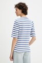 Odzież MUNTHE t-shirt bawełniany PARSA 252110025264 niebieski