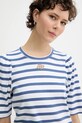 MUNTHE t-shirt bawełniany PARSA niebieski 252110025264