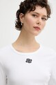 Odzież MUNTHE longsleeve bawełniany POTE 252110225264 biały