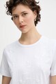MUNTHE t-shirt bawełniany PIRIS biały 252110525260