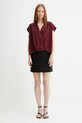 Calvin Klein bluzka LV044C199G bordowy AW25