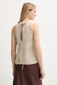 Odzież Samsoe Samsoe top z domieszką lnu SARHEO F25200157 beżowy