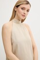 Samsoe Samsoe top z domieszką lnu SARHEO beżowy F25200157