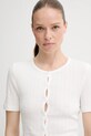 Samsoe Samsoe t-shirt bawełniany SAJUNI biały F25200028