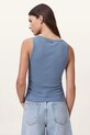 Бавовняний топ AllSaints KATARINA W192JC блакитний