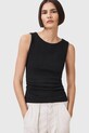 AllSaints top bawełniany KATARINA bawełna czarny W192JC