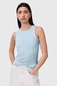 AllSaints top RINA z elastanem niebieski W211JB