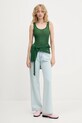 Hedvábný top Stine Goya SG.PF25.T059.2355 zelená AW25