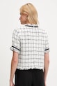 Abbigliamento Karl Lagerfeld camicetta con aggiunta di lana A3W11028 bianco