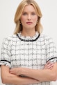Karl Lagerfeld camicetta con aggiunta di lana bianco A3W11028