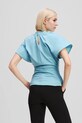 Karl Lagerfeld t-shirt bawełniany A3W17012 niebieski AW25