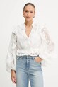 Bardot bluză imprimeu alb 59896TB2
