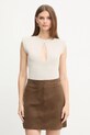 Pinko body z elastanem beżowy 106088.A308