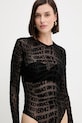 Versace Jeans Couture body czarny 79HAM221.JS490