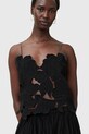 AllSaints top bawełniany FLORA W144PC czarny AW25