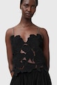 Pamučni top AllSaints FLORA W144PC crna AW25