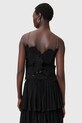 Бавовняний топ AllSaints FLORA W144PC чорний