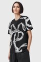 AllSaints tricou din bumbac HALYARD cu modele negru W153JC