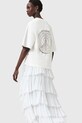Памучна тениска AllSaints AMELIE свободна бежов W224JC