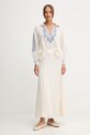 Hoss Intropia bluză din in 6282664 bej AW25