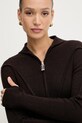 Victoria Beckham kardigan wełniany brązowy 1325KTP006406A