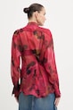 Odzież Victoria Beckham bluzka jedwabna 1325WSH006594B czerwony